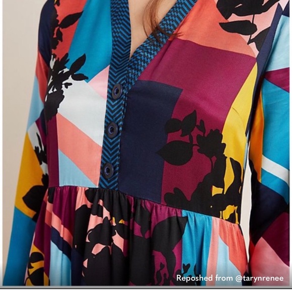 EUC Anthropologie Maeve Patchwork Dress - Picture 6 of 11